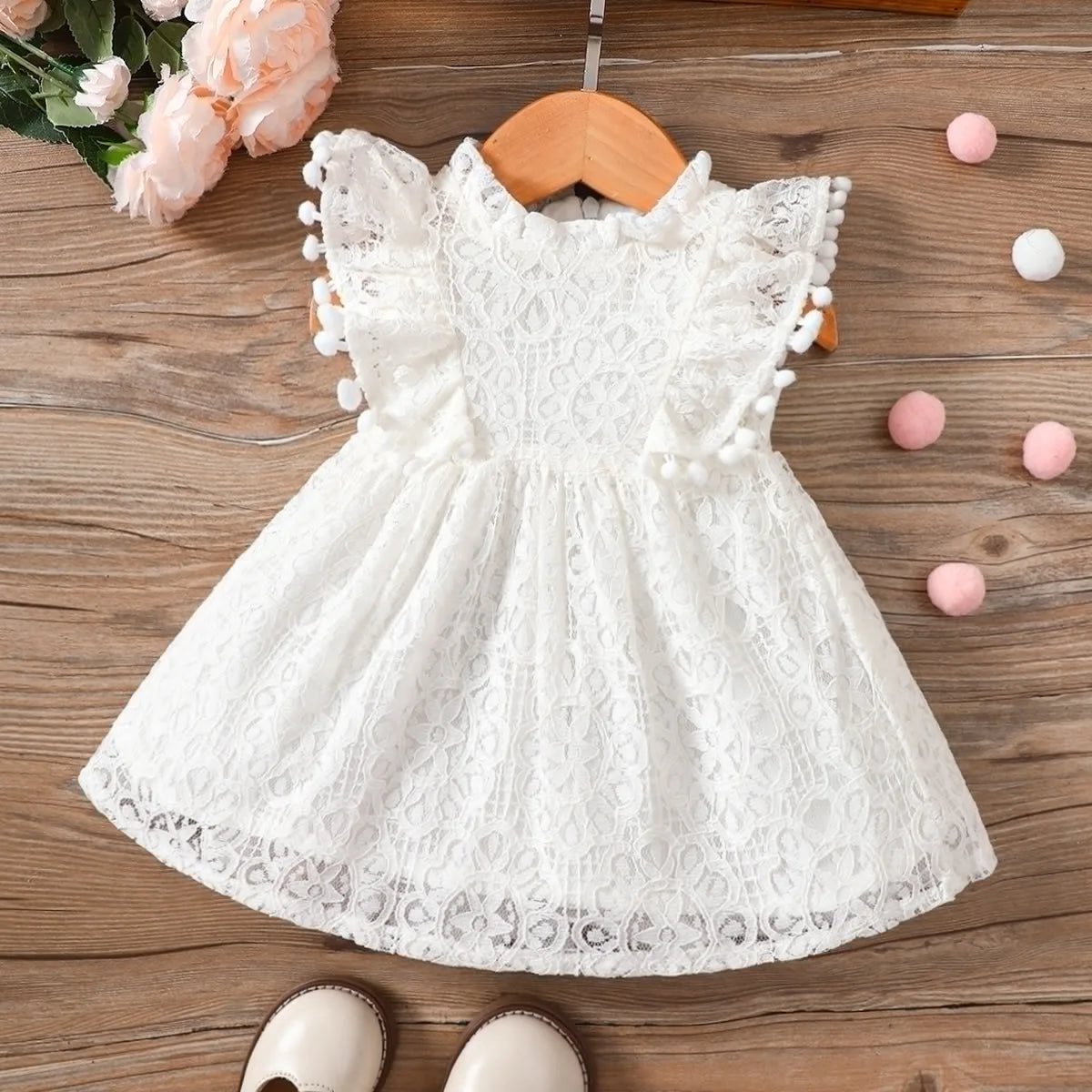 Flying Sleeve Princess lase Dress