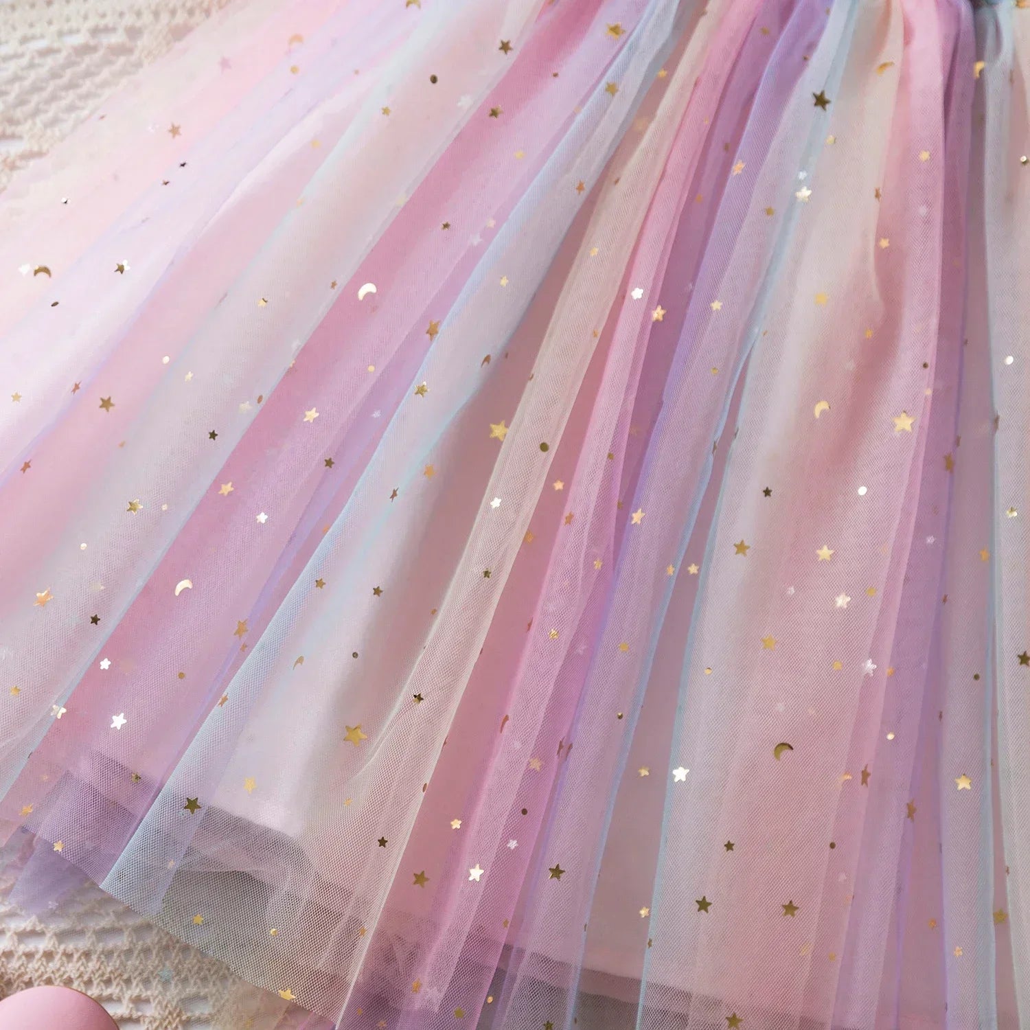 Rainbow butterfly Sequin Sling Dress