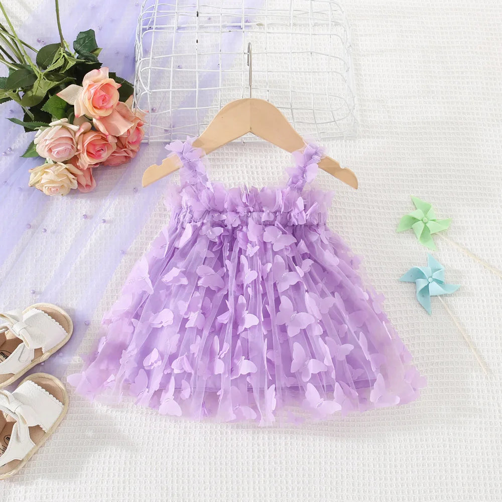 Butterfly Embellished Princess Dress