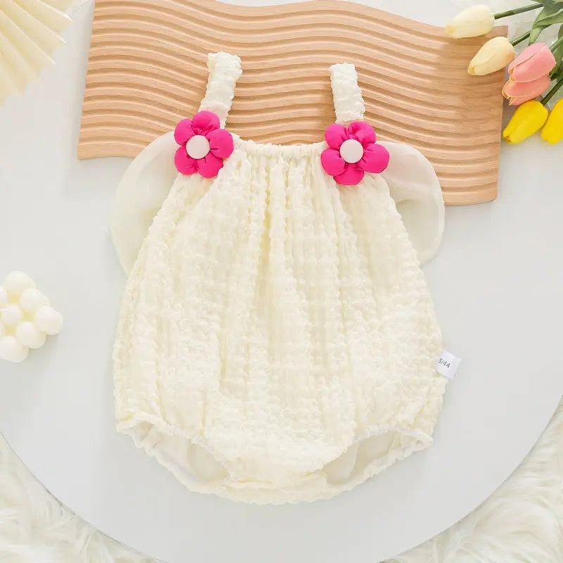 One Piece  Bodysuit Sweet Flower Bow