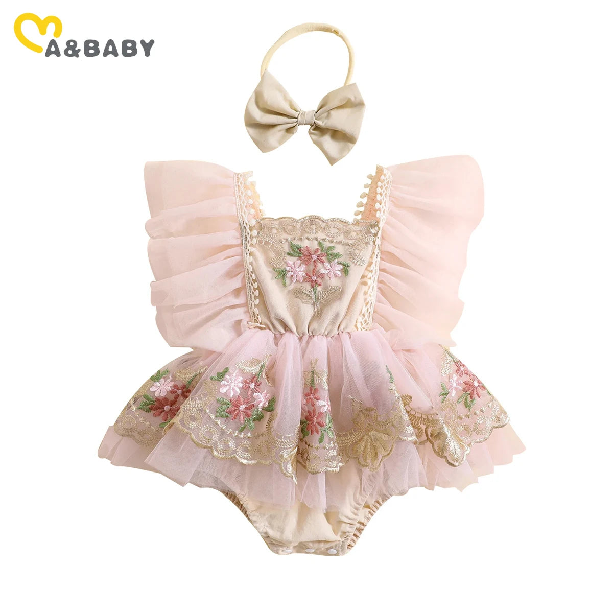 Princess Floral Embroidery  Jumpsuit