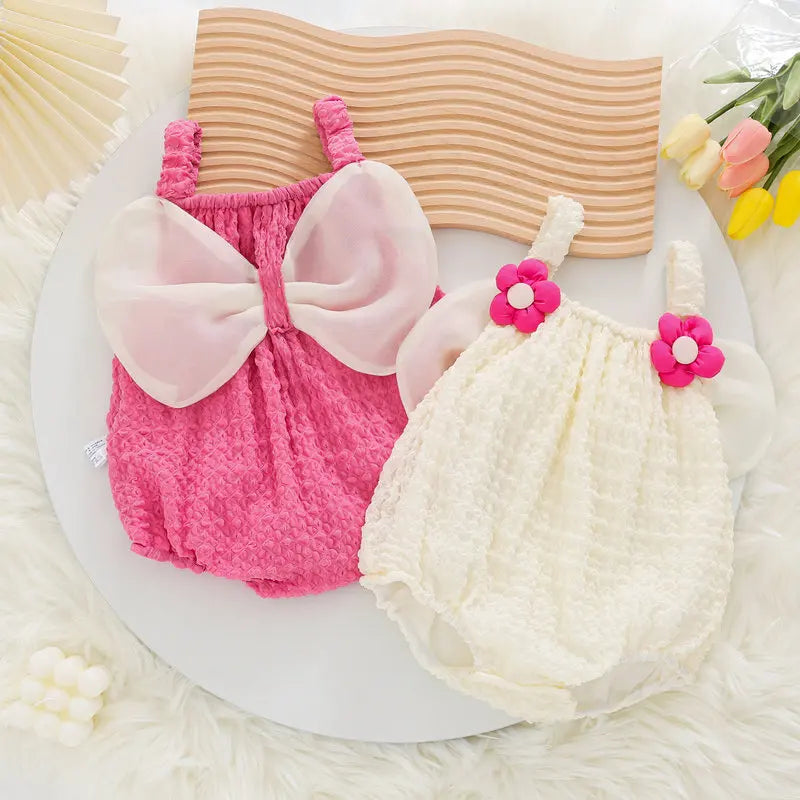 One Piece  Bodysuit Sweet Flower Bow