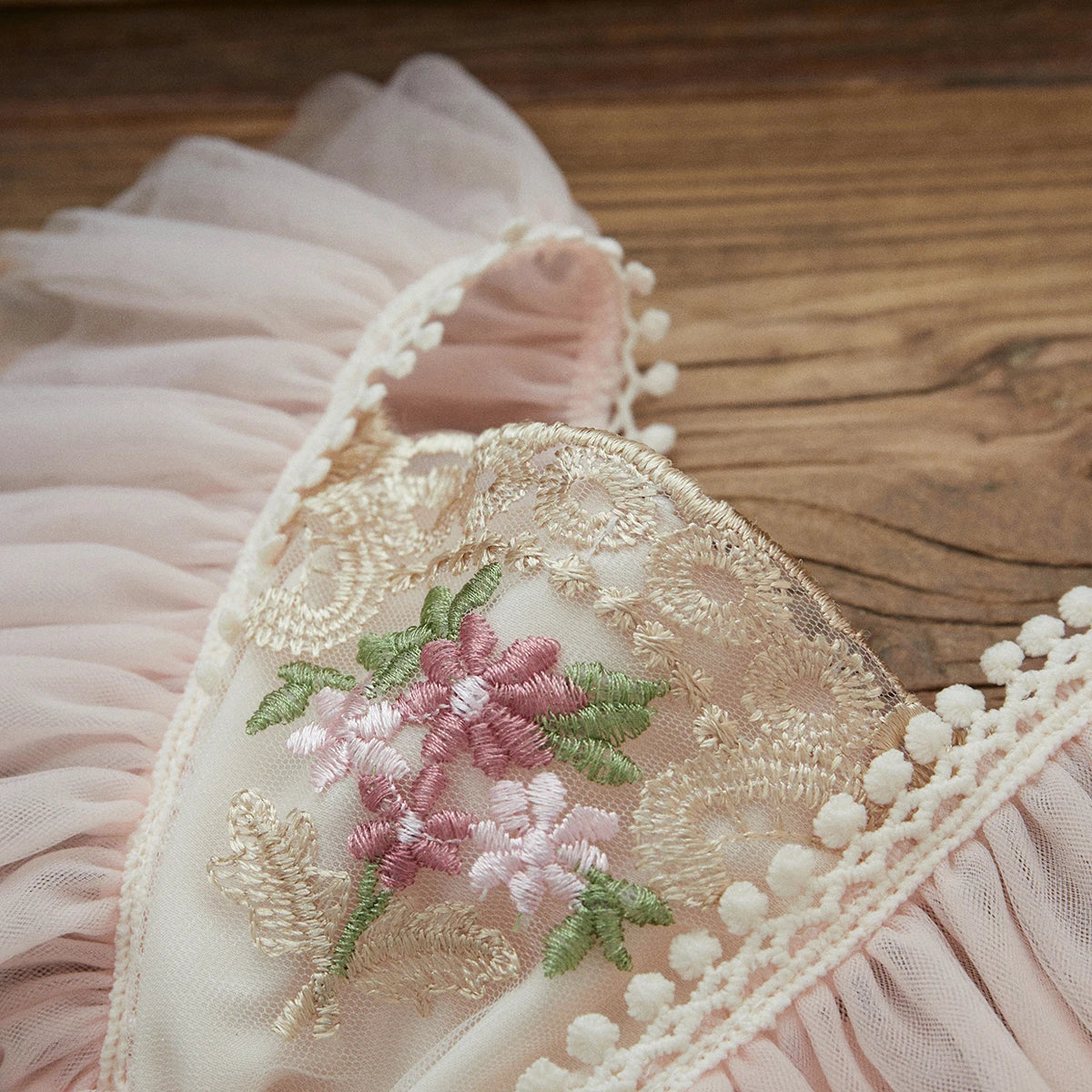Princess Floral Embroidery  Jumpsuit