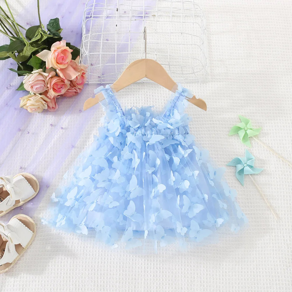 Butterfly Embellished Princess Dress