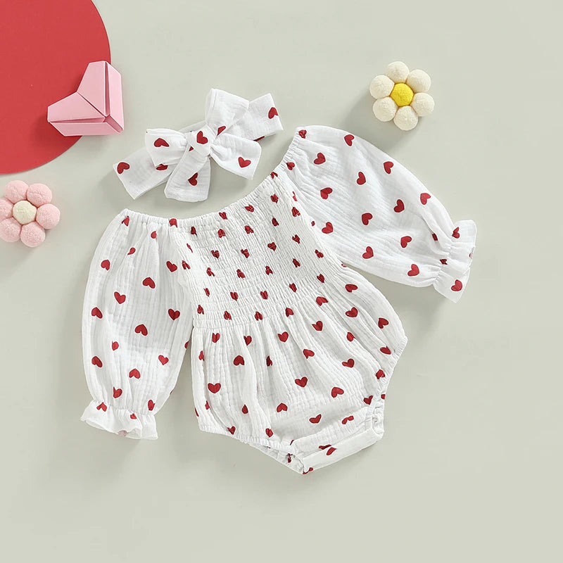 Floral Print Romper and Headband