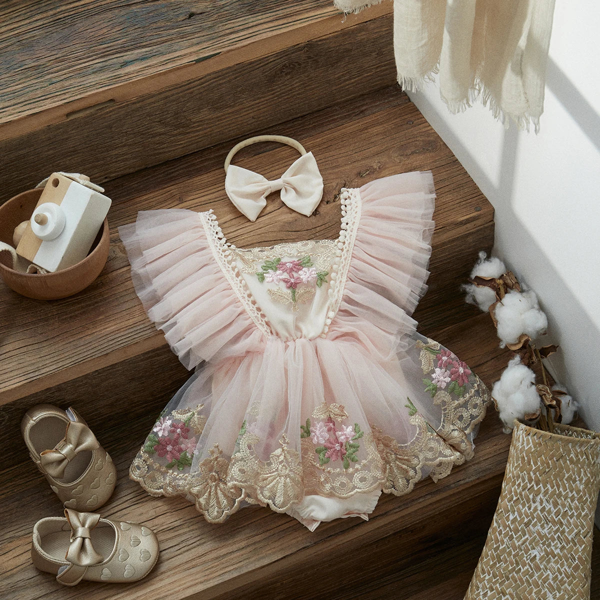 Princess Floral Embroidery  Jumpsuit