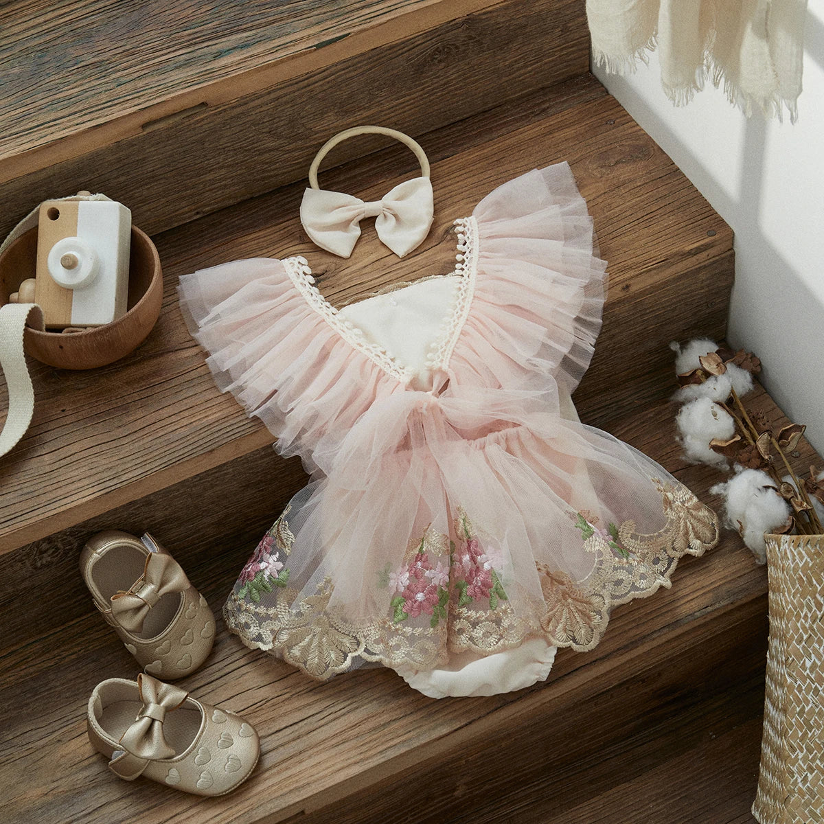Princess Floral Embroidery  Jumpsuit
