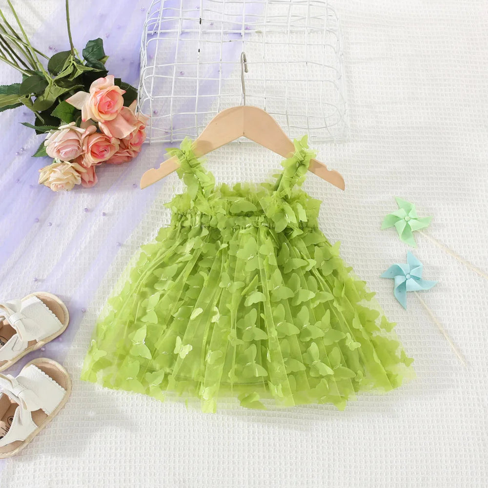 Butterfly Embellished Princess Dress