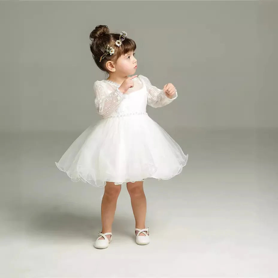 Long Sleeve White Dress