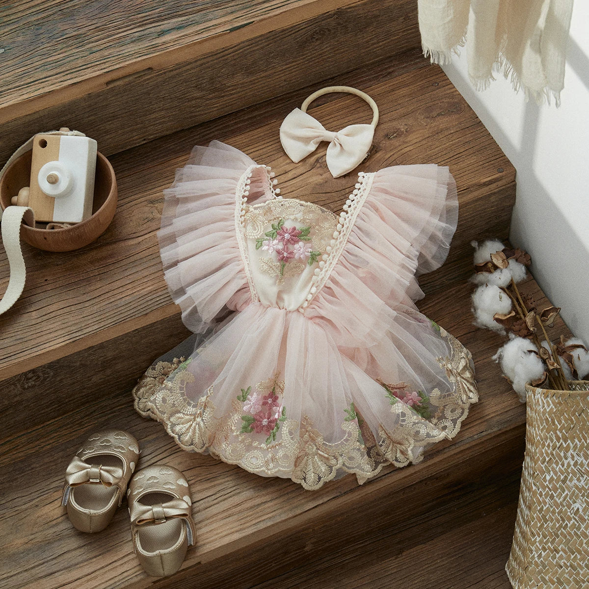 Princess Floral Embroidery  Jumpsuit
