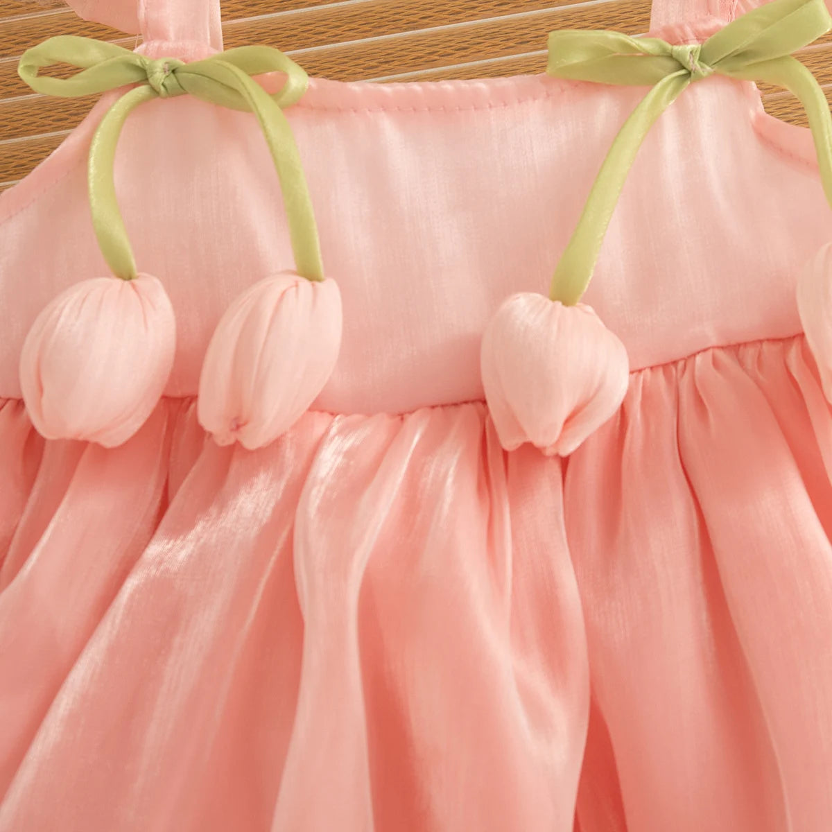 Tulip Pattern Puffy Girl Dress