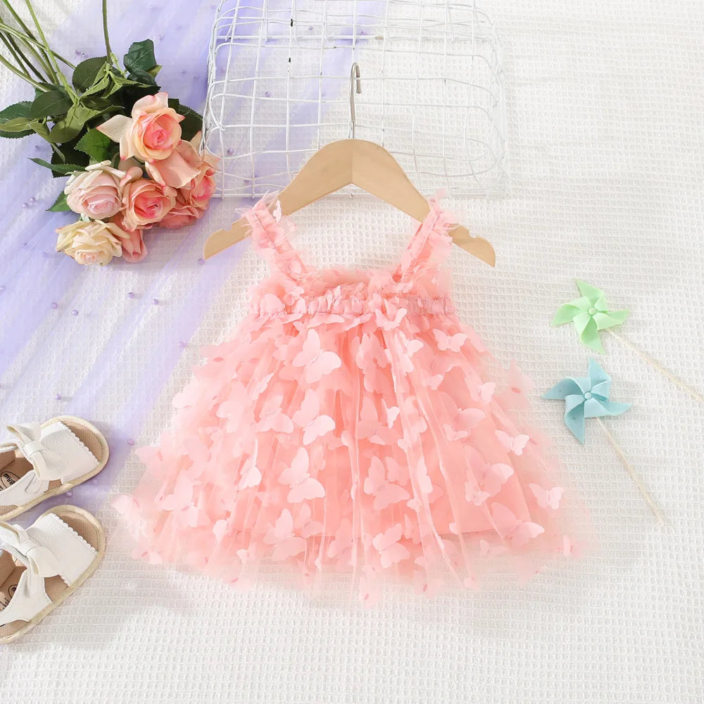 Butterfly Embellished Princess Dress